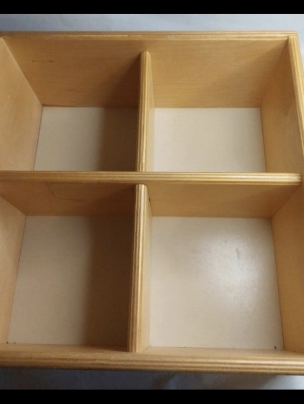 Natural Wood 4-Compartment Wall Shelf | Home Wall Decor - Picture 3 of 12